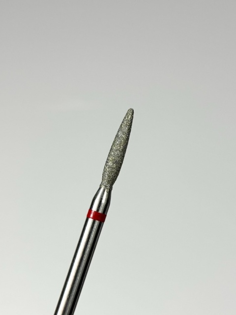 TOUCH Frez diamentowy zaokrąglony płomyk czerwony 2,1 mm do skórek