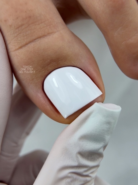 TOUCH One Step Gel Polish 01 Biały - jednofazowy lakier hybrydowy 3w1 9 ml