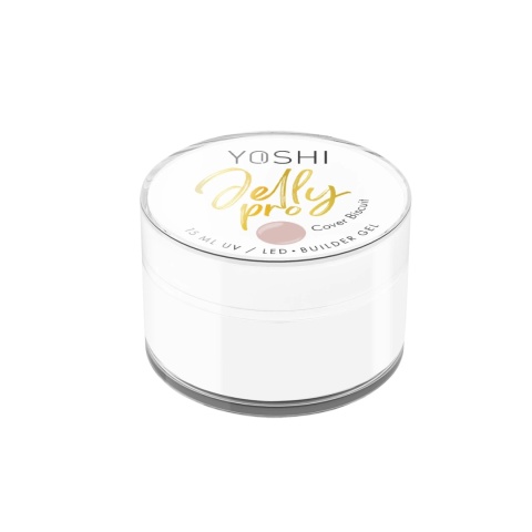 YOSHI Jelly PRO Cover Biscuit Żel Budujący 15 ml – Naturalny Odcień Beżu do Przedłużania i Rekonstrukcji Paznokci TPO-FREE
