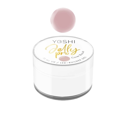 YOSHI Jelly PRO Cover Biscuit Żel Budujący 15 ml – Naturalny Odcień Beżu do Przedłużania i Rekonstrukcji Paznokci TPO-FREE
