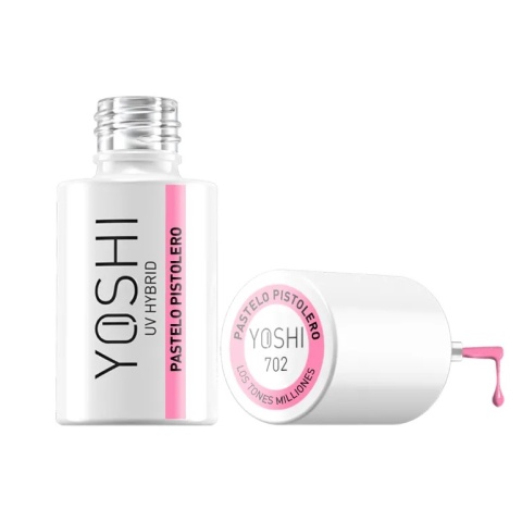 YOSHI Pastelo Pistolero 702 – lakier hybrydowy 6 ml, pastelowy róż TPO-FREE