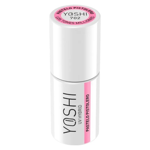 YOSHI Pastelo Pistolero 702 – lakier hybrydowy 6 ml, pastelowy róż TPO-FREE