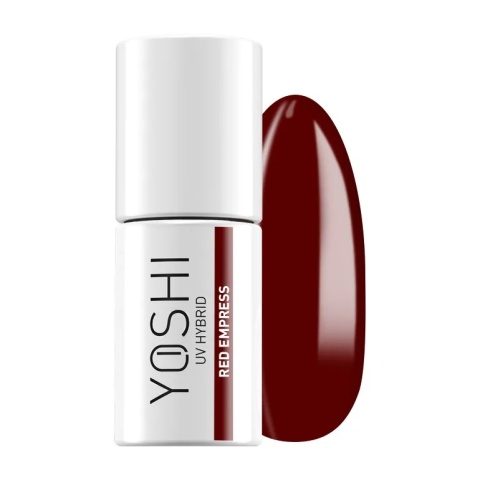 YOSHI Red Empress 106 – lakier hybrydowy 6 ml, głęboka cesarska czerwień TPO-FREE