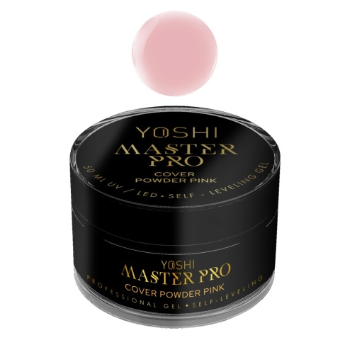 YOSHI Żel Samopoziomujący Master PRO Gel UV/LED Cover Powder Pink 50 ml – Kryjący TPO-FREE