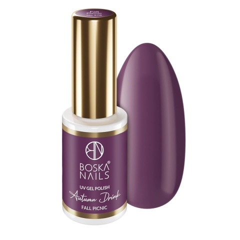 Boska Nails Autumn Drink Fall Picnic 578 - ciemnofioletowy lakier hybrydowy 6 ml