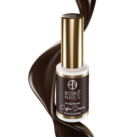 Boska Nails Coffee Dream Devil's Coffee 574 - ciemnobrązowy lakier hybrydowy 6 ml