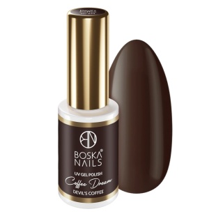 Boska Nails Coffee Dream Devil's Coffee 574 - ciemnobrązowy lakier hybrydowy 6 ml