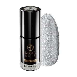 Boska Nails Divine Brilliant Dance 357 - srebrny brokatowy lakier hybrydowy 6 ml