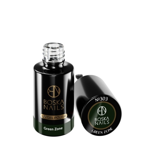 Boska Nails Divine Green Zone 303 - ciemnozielony lakier hybrydowy 6 ml