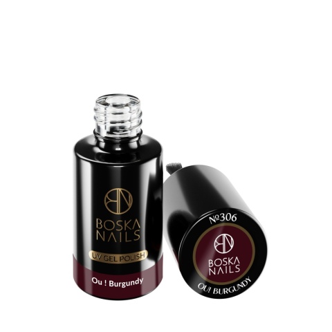 Boska Nails Divine Ou! Burgundy 306 - bordowy lakier hybrydowy 6 ml