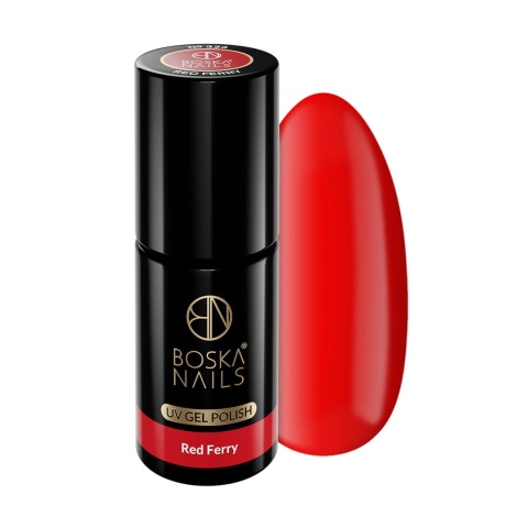 Boska Nails Divine Red Ferry 326 - czerwony lakier hybrydowy 6 ml