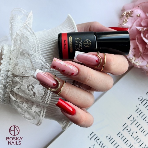 Boska Nails Divine Red Ferry 326 - czerwony lakier hybrydowy 6 ml