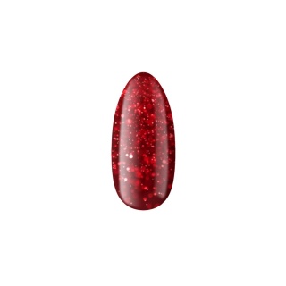 Boska Nails Divine Red Rain 366 - czerwony brokatowy lakier hybrydowy 6 ml