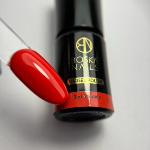 Boska Nails Divine Red Solution 330 - czerwony lakier hybrydowy 6 ml