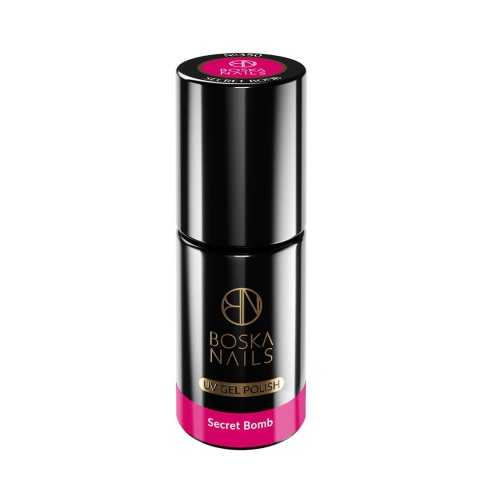 Boska Nails Divine Secret Bomb 350 - neonowy ciemnoróżowy lakier hybrydowy 6 ml