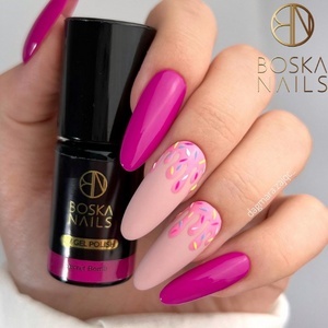 Boska Nails Divine Secret Bomb 350 - neonowy ciemnoróżowy lakier hybrydowy 6 ml