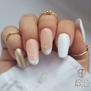 Boska Nails Divine Shine Night 367 - kremowy brokatowy lakier hybrydowy 6 ml