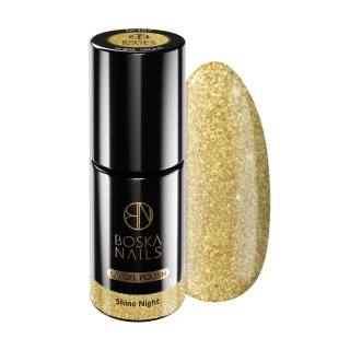 Boska Nails Divine Shine Night 367 - kremowy brokatowy lakier hybrydowy 6 ml