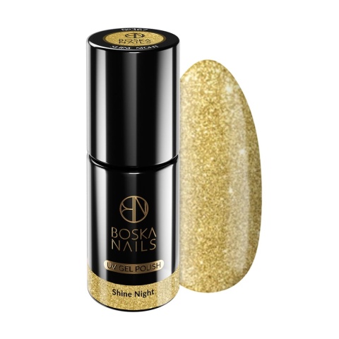 Boska Nails Divine Shine Night 367 - kremowy brokatowy lakier hybrydowy 6 ml