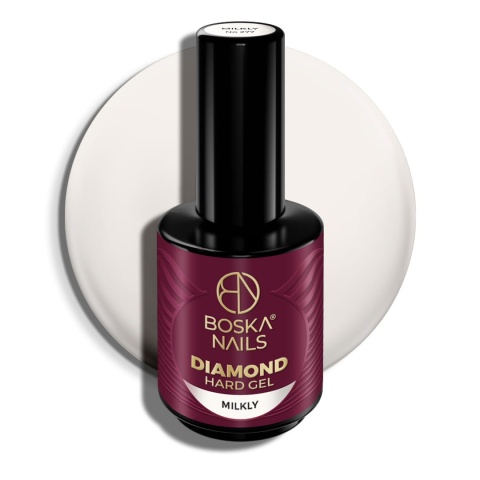 Boska Nails Hard Diamond Gel Milky 277 Żel Budujący Mleczny 15 ml