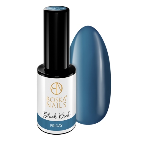 Boska Nails Lakier Hybrydowy Black Week Friday 513 6 ml – ciemny lazur