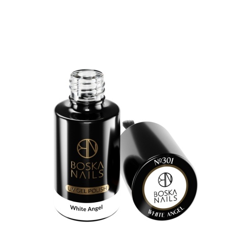 Boska Nails Lakier Hybrydowy Divine White Angel 301 6 ml – biały lakier hybrydowy do frencha