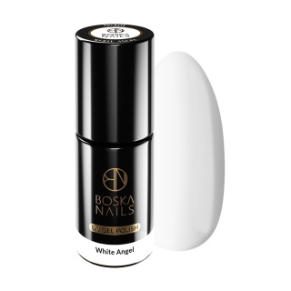 Boska Nails Lakier Hybrydowy Divine White Angel 301 6 ml – biały lakier hybrydowy do frencha