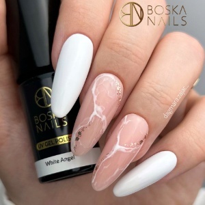 Boska Nails Lakier Hybrydowy Divine White Angel 301 6 ml – biały lakier hybrydowy do frencha