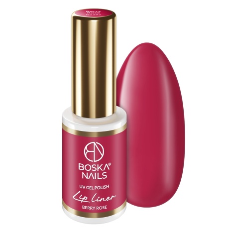 Boska Nails Lakier Hybrydowy Lip Liner Berry Rose 597 6 ml – malinoworóżowy lakier hybrydowy