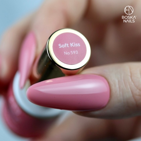 Boska Nails Lakier Hybrydowy Lip Liner Soft Kiss 593 6 ml – ciepły róż