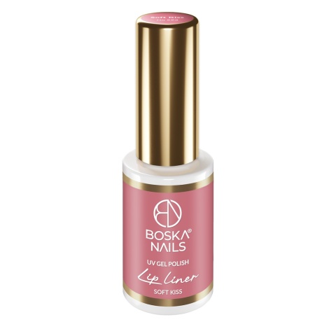 Boska Nails Lakier Hybrydowy Lip Liner Soft Kiss 593 6 ml – ciepły róż