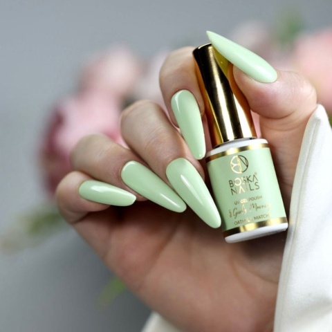 Boska Nails Lakier Hybrydowy That's Girl's Morning Oatmilk Matcha 565 6 ml – zgaszona zieleń