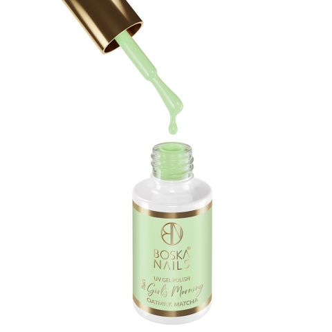 Boska Nails Lakier Hybrydowy That's Girl's Morning Oatmilk Matcha 565 6 ml – zgaszona zieleń