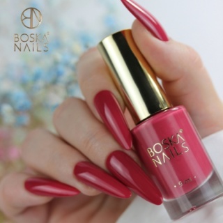 Boska Nails Lakier Klasyczny do Paznokci Malyna nr 671 Czerwono-Bordowy 9 ml