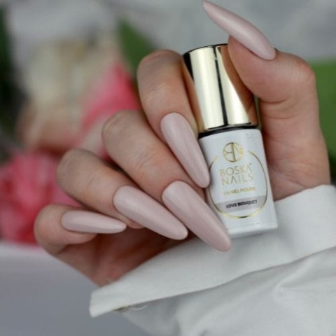 Boska Nails Say Yes Love Bouquet 411 - mlecznoróżowy lakier hybrydowy nude 6 ml