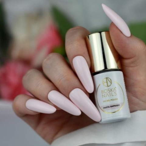 Boska Nails Say Yes Pastel Rhapsody 413 - pastelowy nude różowy lakier hybrydowy 6 ml