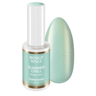 Boska Nails Summer Chill Mojito Glow – Baza Kauczukowa Zielona 10 ml
