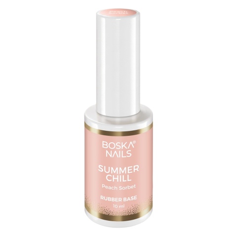 Boska Nails Summer Chill Peach Sorbet – Baza Kauczukowa Brzoskwiniowa 10 ml