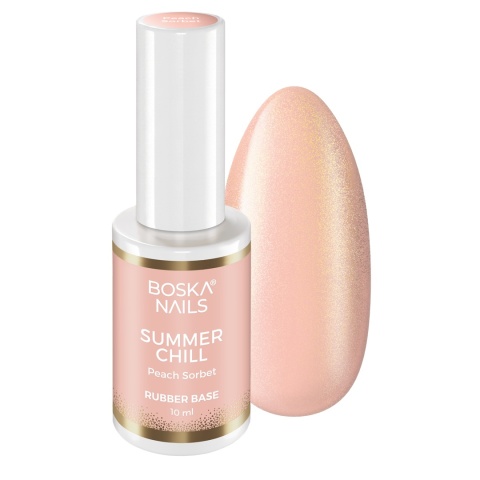 Boska Nails Summer Chill Peach Sorbet – Baza Kauczukowa Brzoskwiniowa 10 ml