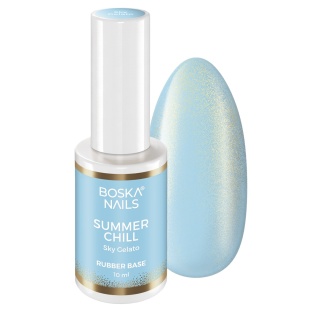 Boska Nails Summer Chill Sky Gelato – Baza Kauczukowa Błękitna 10 ml