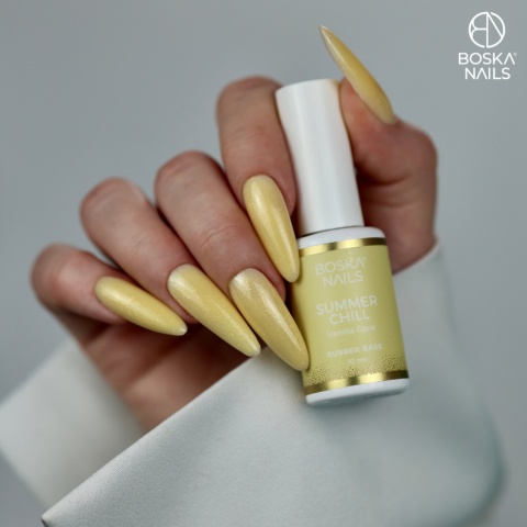 Boska Nails Summer Chill Vanilla Glow – Baza Kauczukowa Jasnożółta 10 ml