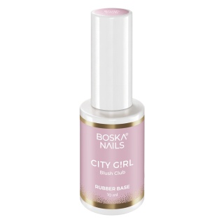 Boska Nails City Girl Rubber Base Blush Club Różowa Baza Kauczukowa z Drobinkami 10 ml