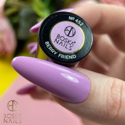 Boska Nails Berry Friend No. 452 – Pastelowy Fioletowy Lakier Hybrydowy 6 ml