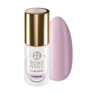 Boska Nails Say Yes Flower Girl No. 414 – Jasnoróżowy Lakier Hybrydowy z Drobinkami 6 ml