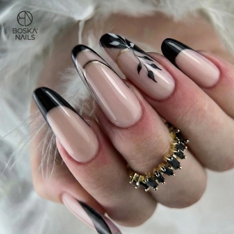 Boska Nails Divine Black Hell No. 302 – Czarny Lakier Hybrydowy 6 ml