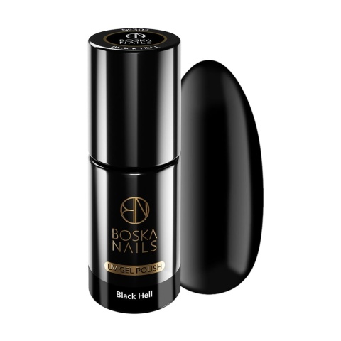 Boska Nails Divine Black Hell No. 302 – Czarny Lakier Hybrydowy 6 ml