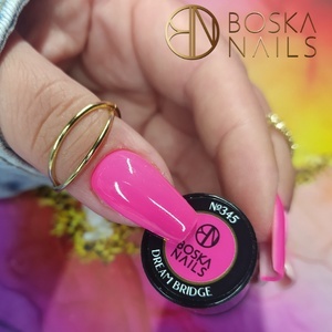 Boska Nails Divine Dream Bridge 345 - neonowy różowy lakier hybrydowy 6 ml