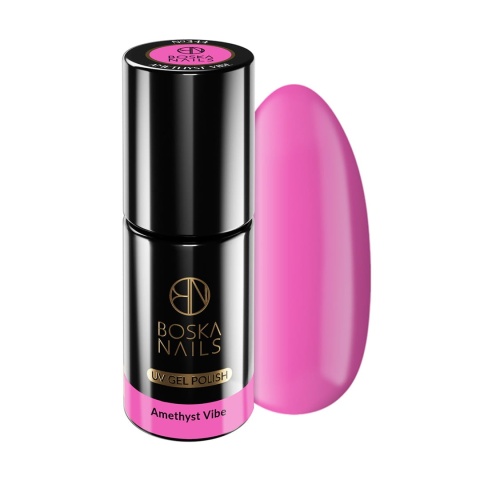 Boska Nails Divine Amethyst Vibe No. 344 – Pastelowy Fioletowy Lakier Hybrydowy 6 ml