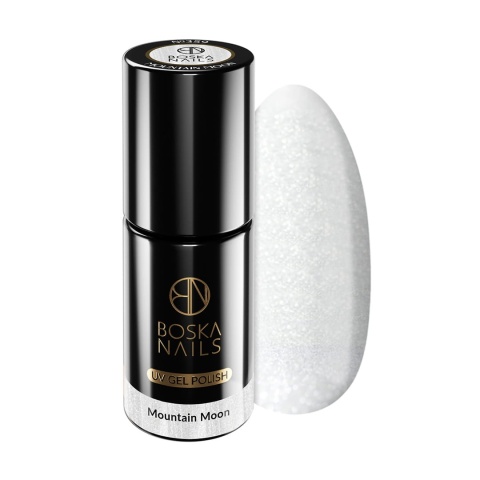 Boska Nails Divine Mountain Moon No. 359 – Biały Lakier Hybrydowy z Brokatem 6 ml