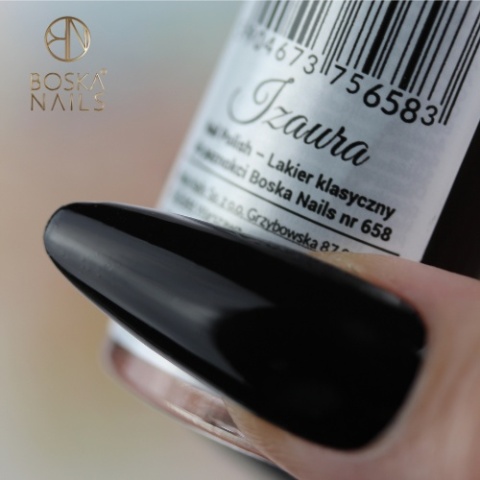 Boska Nails Izaura No. 658 Lakier Klasyczny do Paznokci Czarny 9 ml